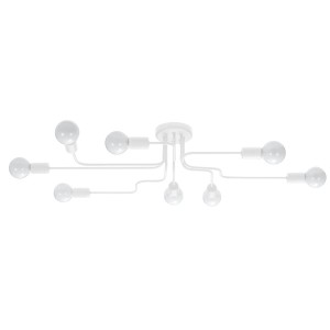 Lampa sufitowa biała Żyrandol plafon Lampa z ośmioma punktami świetlnymi