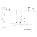 Lampa sufitowa biała Żyrandol plafon Lampa z ośmioma punktami świetlnymi  Lampa do sypialni, salonu, korytarza, jadalni, kuchni - schemat instalacji