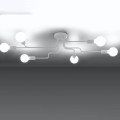 Lampa sufitowa biała Żyrandol plafon Lampa z sześcioma punktami świetlnymi lampa do salonu, korytarza, salonu, sypialni [2]