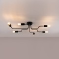 Lampa sufitowa czarna Żyrandol plafon Lampa z sześcioma punktami świetlnymi Lampa do salonu, sypialni, korytarza, jadalni, kuchni [2]