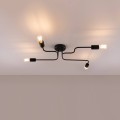 Lampa sufitowa czarna Żyrandol plafon Lampa z czterema punktami świetlnymi do salonu, sypialni, korytarza, jadalni, kuchni [2]