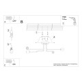 Lampa sufitowa czarna Żyrandol plafon Lampa z czterema punktami świetlnymi do salonu, sypialni, korytarza, jadalni, kuchni - schemat instalacji