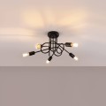 Lampa sufitowa czarna Żyrandol plafon 55/55/35 cm, lampa supeł z pięcioma punktami świetlnymi [2]