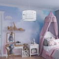 Lampa wisząca sufitowa KOTY 40 cm do pokoju dziecięcego dla dziecka. Żyrandol zwierzęta. Wnętrze