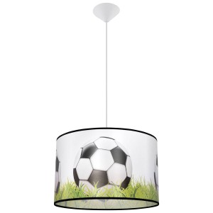 Lampa wisząca sufitowa 40 cm do pokoju dziecięcego dla dziecka. Piłka nożna na trawie