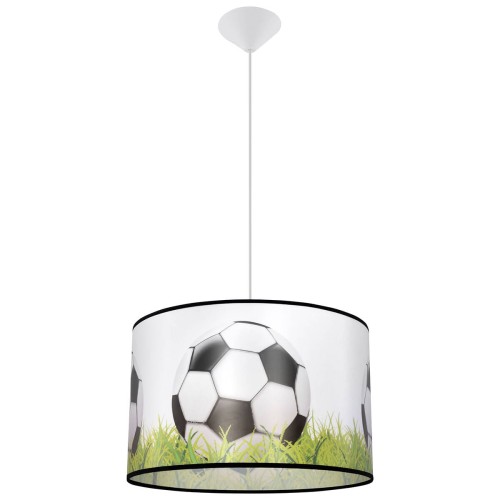 Lampa wisząca sufitowa 40 cm do pokoju dziecięcego dla dziecka. Piłka nożna na trawie