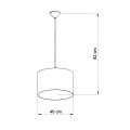 Lampa wisząca sufitowa 40 cm do pokoju dziecięcego dla dziecka. Piłka nożna na trawie - wymiar