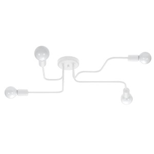 Lampa sufitowa biała Żyrandol plafon Lampa z czterema punktami świetlnymi