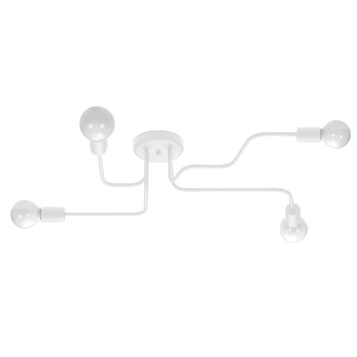 Lampa sufitowa biała Żyrandol plafon Lampa z czterema punktami świetlnymi