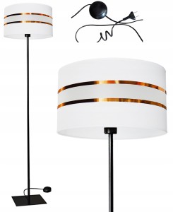 Lampa podłogowa 152 cm stojąca czarna matowa, ABAŻUR, loft. Różne kolory. 