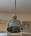 Lampa sufitowa szklany żyrandol w kształcie dzwonka w kolorze szarym LDW25E27-3 Wolf Bell - wnętrze