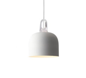 Lampa sufitowa wisząca metalowy żyrandol w kolorze białym White Pot
