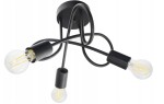 Lampa sufitowa czarna 40/40/30 cm Żyrandol plafon Lampa z trzema punktami świetlnymi