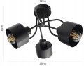 Lampa sufitowa czarna 40/40/30 cm Żyrandol plafon supeł cztery klosze, lampa do salonu, sypialni, korytarza - wymiar