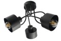 Lampa sufitowa czarna 40/40/30 cm Żyrandol plafon supeł cztery klosze
