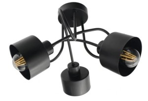 Lampa sufitowa czarna 40/40/30 cm Żyrandol plafon