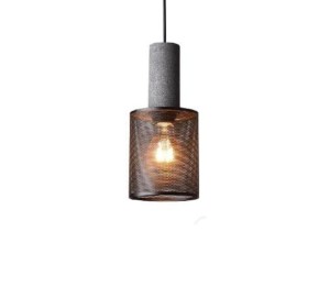 Lampa wisząca żyrandol BetonoveLove, jeden klosz 12 cm, E27