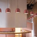 Lampa wisząca żyrandol Burgundy LED Lamp, jeden klosz bordowy 8 cm LDW8x7WW-14 - wnętrze