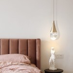 Lampa wisząca żyrandol LED Lamp Infinity krasnal, jeden klosz przezroczysty 6 cm, 4000 K 