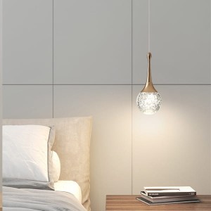 Lampa wisząca żyrandol LED Lamp Infinity gruszka, jeden klosz przezroczysty 10 cm, 4000 K 