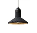 Lampa betonowa wisząca żyrandol Black Stone, jeden klosz 20x18 cm czarno czarny trawertyn, E27 LDW20x18E27B
