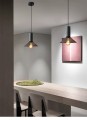 lampa wisząca sufitowa żyrandol czarno złota loft betonowa z kamienia ecolights 21 cm [2]