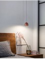 Lampa wisząca żyrandol Burgundy LED Lamp, jeden klosz bordowy 8 cm [2]