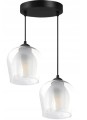LAMPA WISZĄCA CZARNA ZE SZKLANYMI BIAŁYMI MLECZNYMI KLOSZAMI.jpg