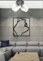 lampa wisząca plafon żyrandol sufitowy szklany ozdobny klosz do salonu długość wysokość 24 cm