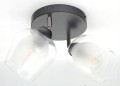 lampa wisząca plafon żyrandol sufitowy szklany ozdobny klosz do salonu kolor biały czarny