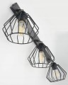 Lampa czarna stalowa druciana plafon Żyrandol metalowy klosz LOFT nowoczesna lampa z pręcikami do korytarza