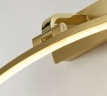 Kinkiet LED złoty 70 cm Barwa neutralna Lampa nad okrągłe lustro lub obraz do łazienki. Kinkiet wygięty, półokrągły.