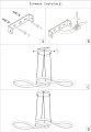 Lampa sufitowa LED Bright Aurora - czarna / kinkiety lampy sufitowe / nad stół/ oświetlenie salonu / ledy / ledowy / ledowe LDW230NW-2-B