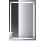 Lustro prostokątne pionowe LED  60 x 80 cm ściemniacz, zmiana barwy światła, dotykowy włącznik