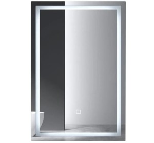 Lustro prostokątne pionowe LED  60 x 80 cm ściemniacz, zmiana barwy światła, dotykowy włącznik