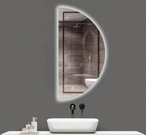Lustro półokrągłe LED 120/60 cm włącznik dotykowy ściemniacz zmiana barwy światła