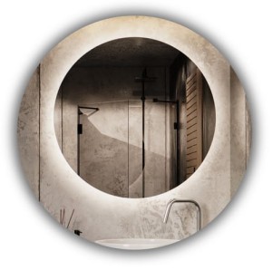 Lustro okrągłe fi80 cm szlifowane bez ramy