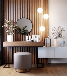 Lustro okrągłe fi50 cm w czarnej ramie