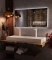 Lustro LED prostokątne 120x60 cm ścianialne zmiana barwy światła włącznik dotykowy mata grzewcza łazienkowe do łazienki pokoju przedpokoju hotelu lemidio.jpg