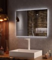 Lustro LED prostokątne 80x60 cm ścianialne zmiana barwy światła włącznik dotykowy mata grzewcza łazienkowe do łazienki pokoju przedpokoju hotelu.jpg