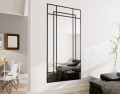 Lustro ze szprosami LOFT wiszące stojące czarne idealne do pomieszczeń w stylu loft pinowe lub poziome lemidio.jpg