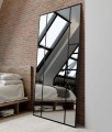 Lustro ze szprosami LOFT wiszące stojące czarne idealne do pomieszczeń w stylu loft pionowe lub poziome lemidio.jpg