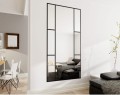 Lustro ze szprosami LOFT wiszące stojące czarne idealne do pomieszczeń w stylu loft pionowe lub poziome ecolights.jpg