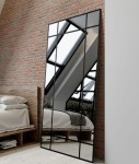 Lustro ze szprosami 160x80 cm LOFT wiszące stojące czarne pionowe lub poziome