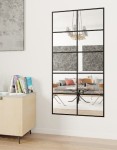 Lustro ze szprosami 160x80 cm LOFT wiszące stojące czarne pionowe lub poziome