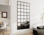 Lustro ze szprosami 160x80 cm LOFT wiszące stojące czarne pionowe lub poziome
