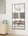 Lustro ze szprosami LOFT wiszące stojące czarne idealne do pomieszczeń w stylu loft pionowe lub poziome lemidio.jpg