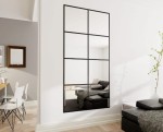 Lustro ze szprosami 180x90 cm LOFT wiszące stojące czarne pionowe lub poziome