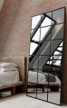 Lustro ze szprosami LOFT wiszące stojące czarne idealne do pomieszczeń w stylu loft pionowe lub poziome 3.jpg