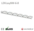 Kinkiet LED 104 cm Barwa neutralna 4000 K Lampa nad lustro kryształki LDK104NW-6-8 [6]